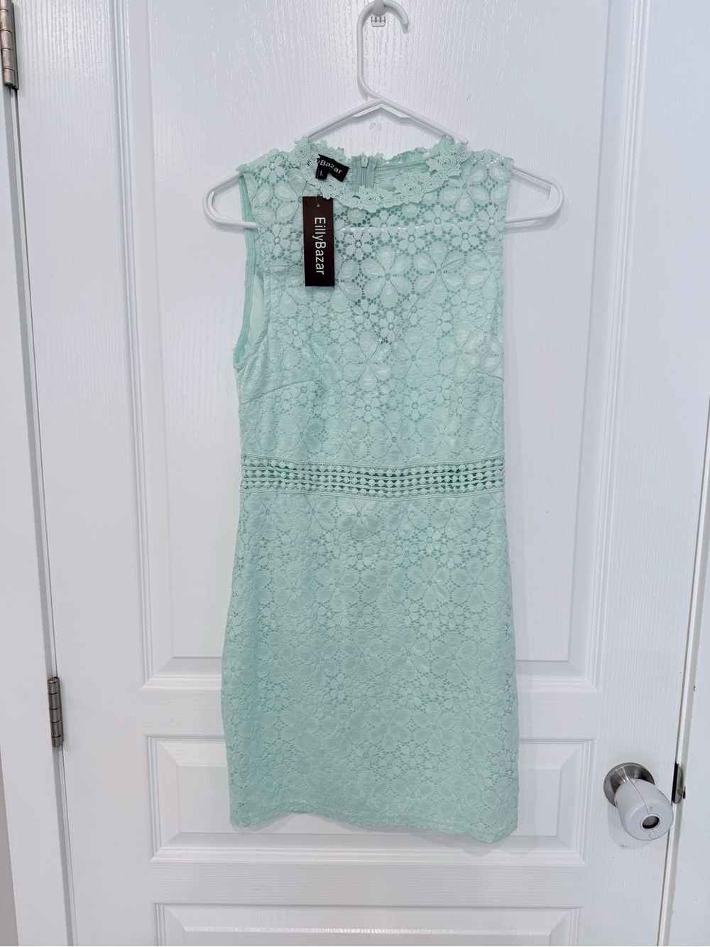 Elly Bazaar Mint Lace Mini Dress